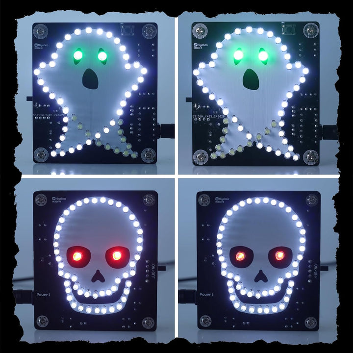 PEMENOL löt bausatz, Geist LEDden Spooky Skull Pattern Halloween Dekoration elektronik bausatz Holid