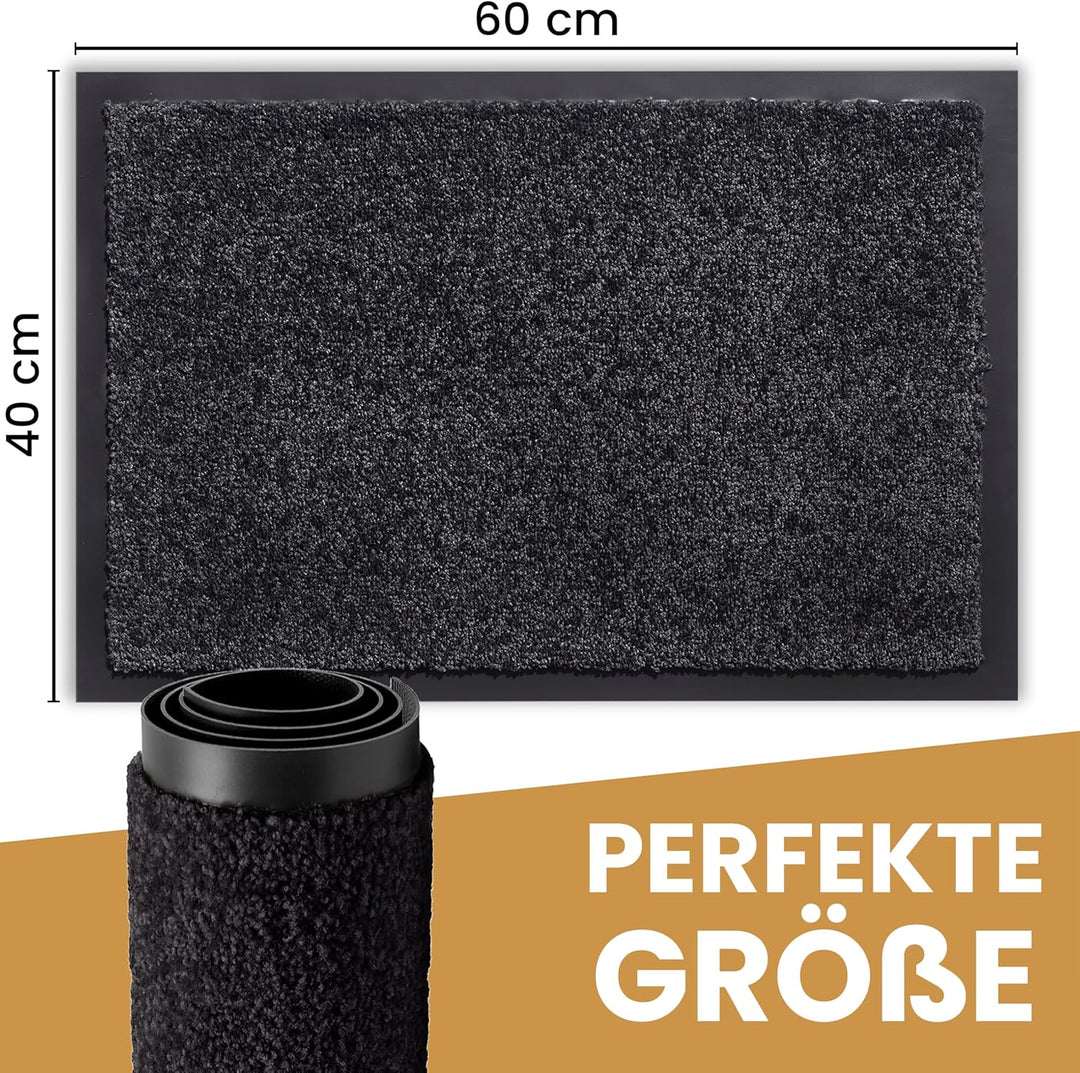 Bodenständig® Saubere Schuhe Dank saugstarkem Stoff (robust) perfekte Grösse Schwarz in 40x60cm - Fu