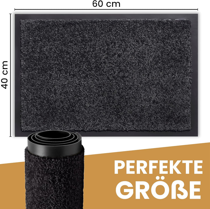 Bodenständig® Saubere Schuhe Dank saugstarkem Stoff (robust) perfekte Grösse Schwarz in 40x60cm - Fu