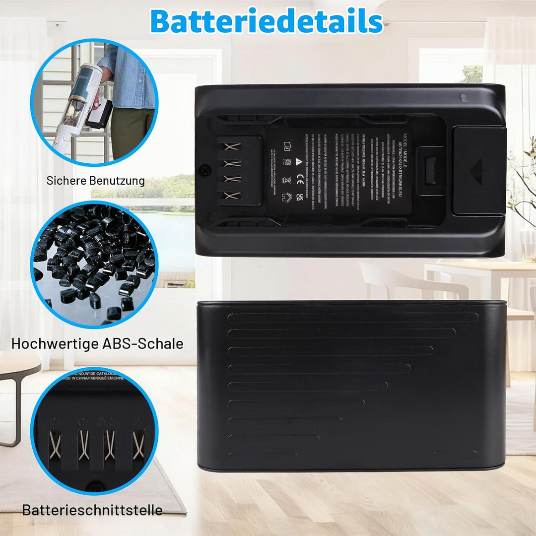21,6V 3000mAh XBTR625KSLN Batterie Kompatibel mit Shark IW3511, IW3615, IW3110C, IW3111C, IW3120C, I