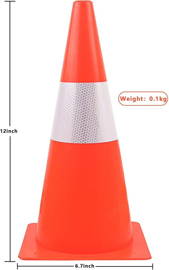 Warnkegel 30cm,4 Stück Verkehrshütchen Markierungshütchen,stapelbar Warnleitkegel Leitkegeln,Verkehr