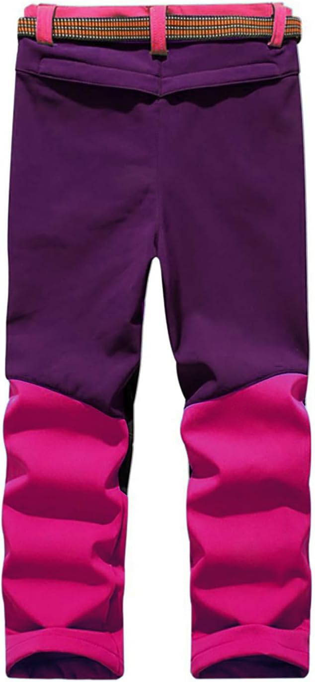 Echinodon Kinder Softshellhose mit Fleecefütterung Hose Wasserabweisend Winddicht Atmungsaktiv Warm