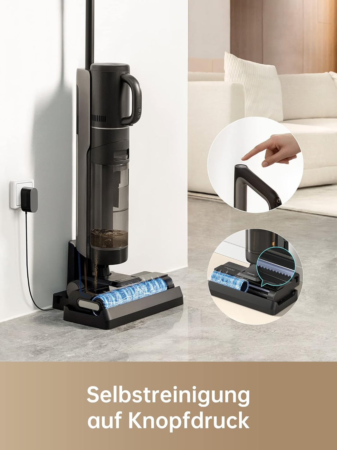 dreame M12 Smart Nass-Trocken-Staubsauger, Kabelloser All in One Nass Trockensauger Kabellos Harthol