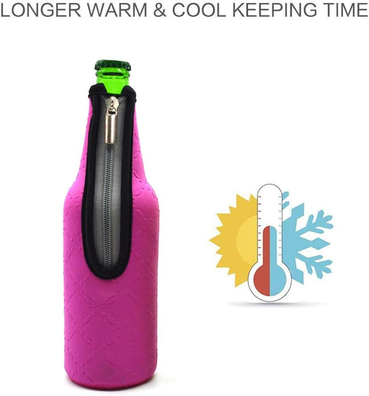 Orchidtent 4 Stück 17,6 Oz (500ml) Neopren Isoliert Klappbar Bierflaschen Kühler, Insulated Neopren-
