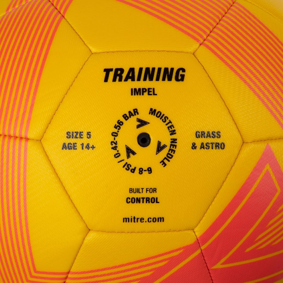 Mitre Impel Fussball Gelb/Orangerot/Schwarz 4 Impel ohne Ballpumpe, Gelb/Orangerot/Schwarz 4 Impel o