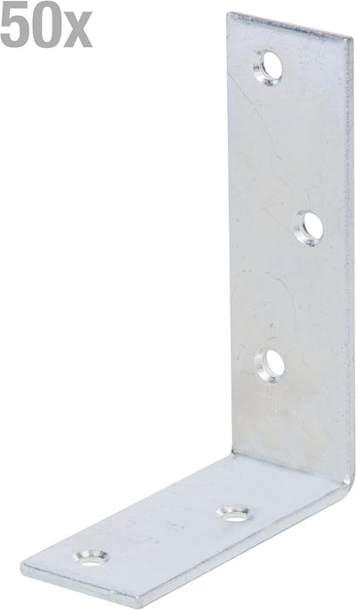 Alberts 847371 Balkenwinkel | sendzimirverzinkt | 75 x 100 x 30 mm | 50er Set 75 x 100 x 30 mm / 50