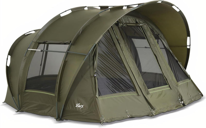 Lucx Leopard Bivvy Angelzelt Personen Karpfenzelt 2 bis 3 Mann Anglerzelt Carp Dome Fishing Tent 10.
