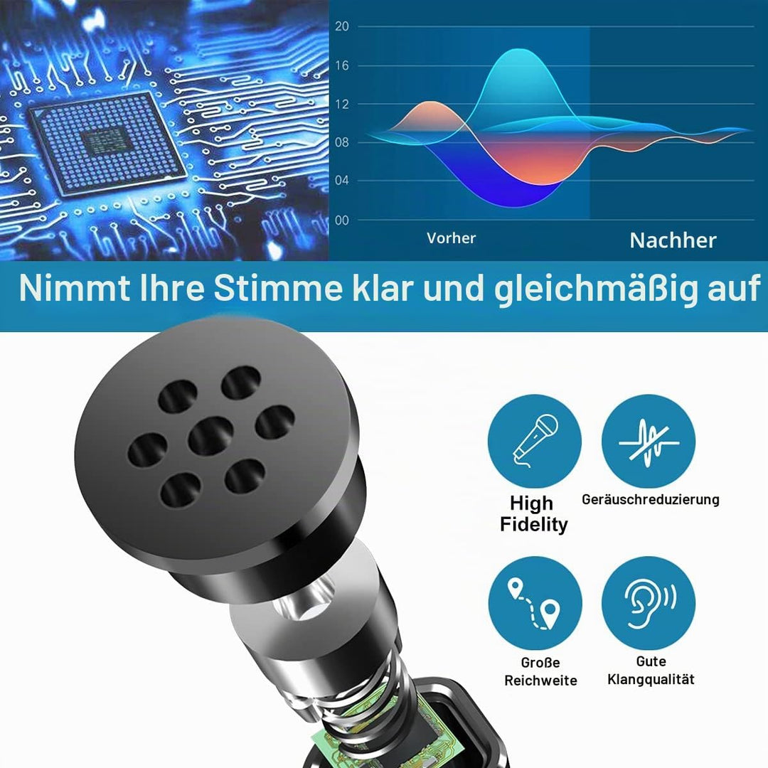 Veetop USB Mikrofon PC und Laptop, Standmikrofon mit 360 Grad Aufnahmefähigkeit, Rauschunterdrückung