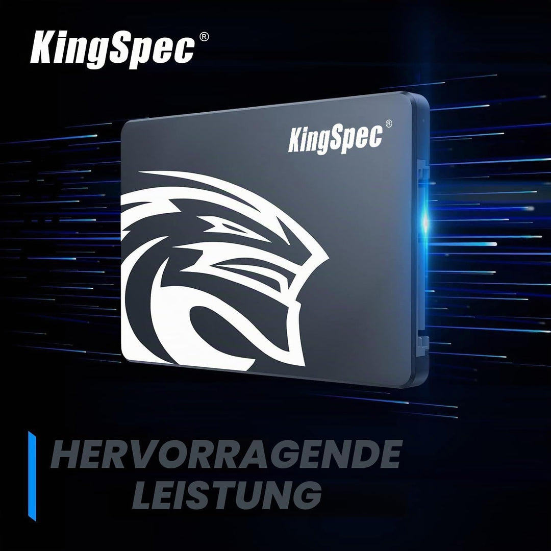 KingSpec 256GB 2.5" SATA Festplatte Intern SSD SATA 3 interne SSD 3D NAND Flash, 2.5 Zoll kompatibel