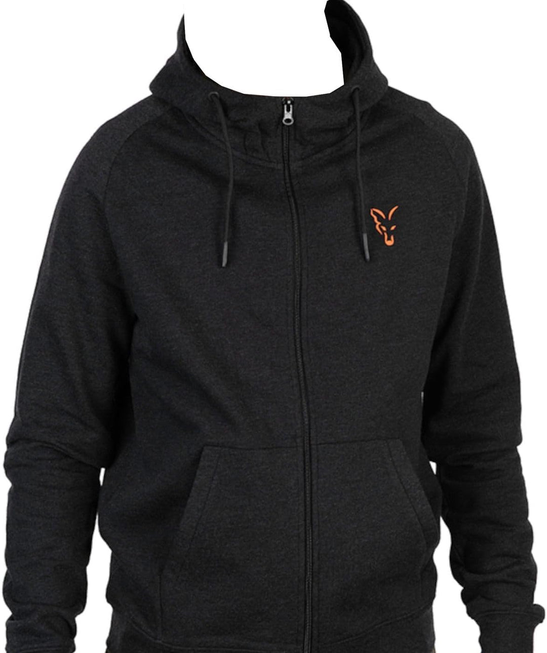 Fox Collection Lw Hoody Black & Orange - Angelpullover, Grösse:XL