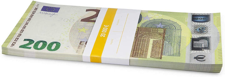 Litfax GmbH 200€ Euroschein/Euro-Geldscheine ca. 199x103 mm/banderoliert, je Pack. 75 Stück (5 PG) …