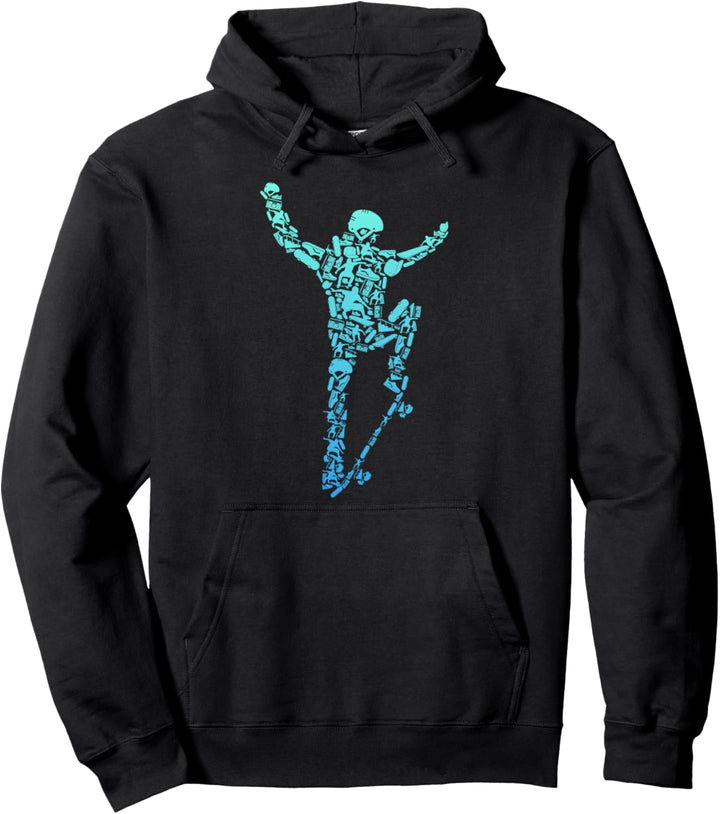 Skater Skateboard Stunt Skater Jungen Kinder Pullover Hoodie