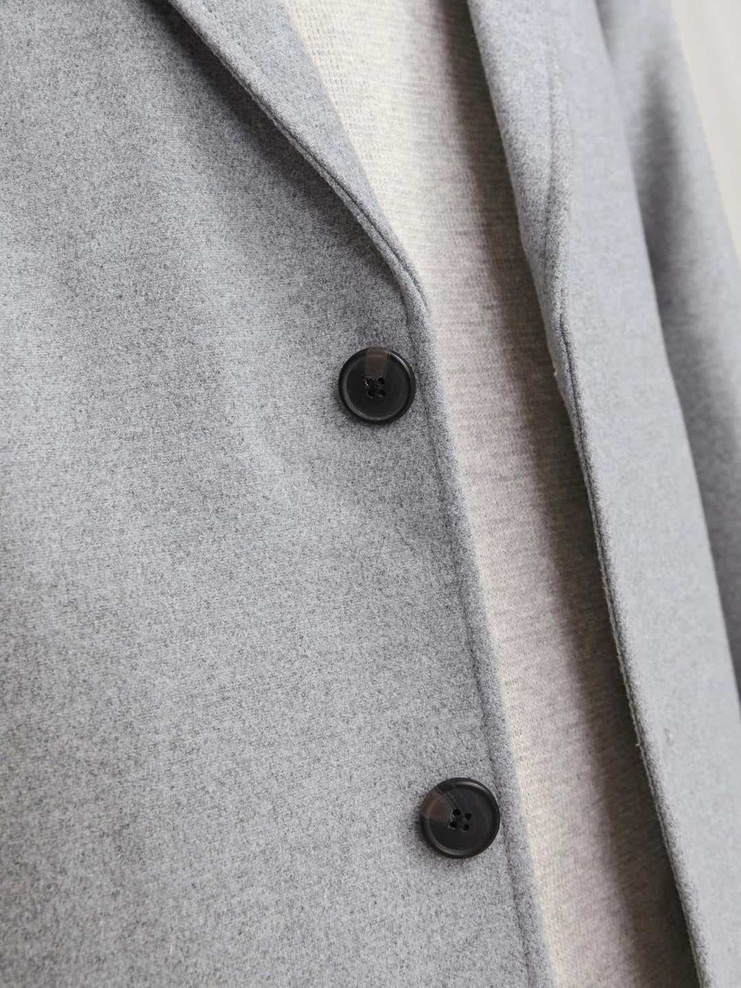 JACK & JONES Herren Jjemorrison Wool Coat Sn Wollmantel XS Greige, XS Greige