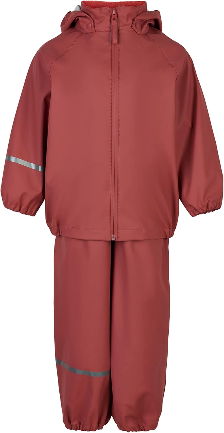 Celavi Unisex Kinder Basic Recycle Pu Rainwear Set 90 Dusty Ceder, 90 Dusty Ceder