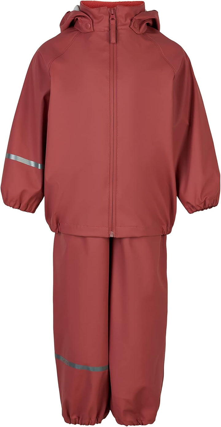 Celavi Unisex Kinder Basic Recycle Pu Rainwear Set 130 Dusty Ceder, 130 Dusty Ceder