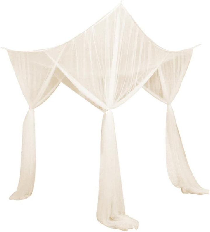 Baoblaze Europäische Art Bettwäsche Baldachin 4 Eckpfosten Moskitonetz Vorhang Indoor e Outdoor, Bei