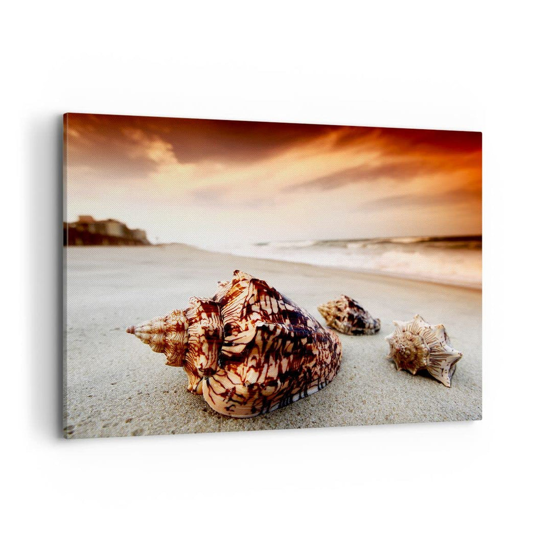 Bilder auf Leinwand 100x70cm Leinwandbild Strand schön karibisch bunt Gross Wanddeko Bild Schlafzimm