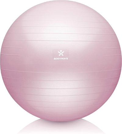 BODYMATE Gymnastikball Sitzball Trainingsball mit GRATIS E-Book inkl. Luft-Pumpe, Ball für Fitness,