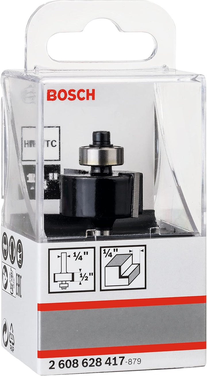 Bosch 1x PRO Falzfräser (für Weichholz, Hartholz, Ø 25,4 mm, Professional Zubehör Handfräse, Kantenf