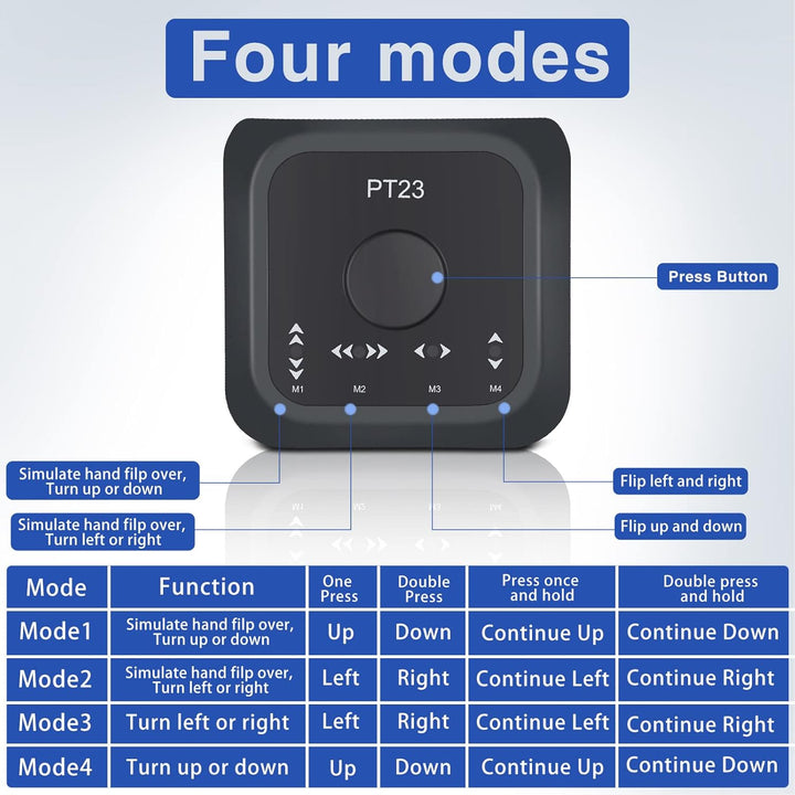 Bluetooth Page Turner Pedal, Kabelloses Noten Page Turner Fusspedal, Wiederaufladbarer USB C Fussped