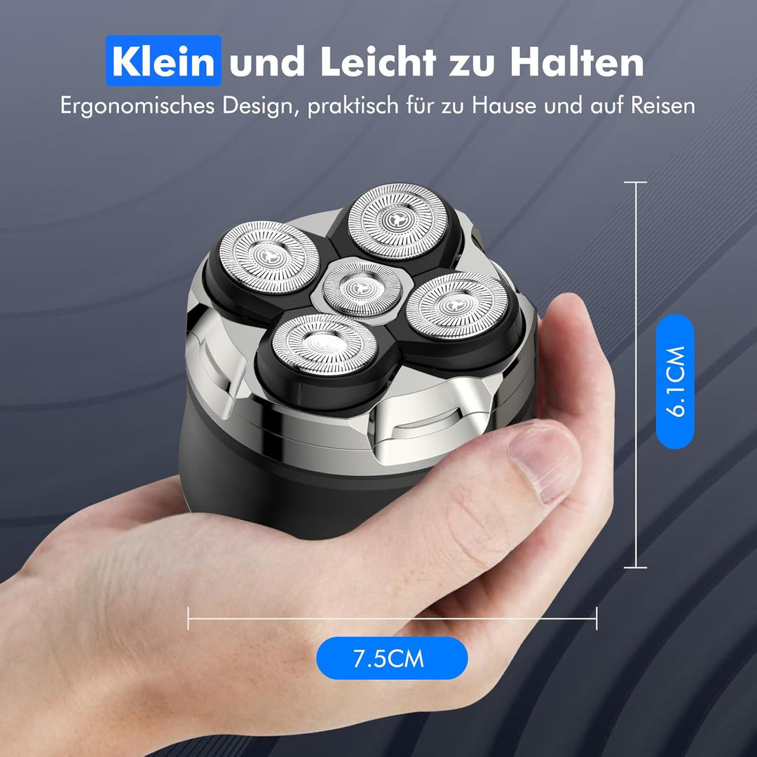 Glatzen Rasierer Herren Elektrisch, ETROBOT 5D Magnetischer Elektrorasierer- Kopfrasierer Glatze Her