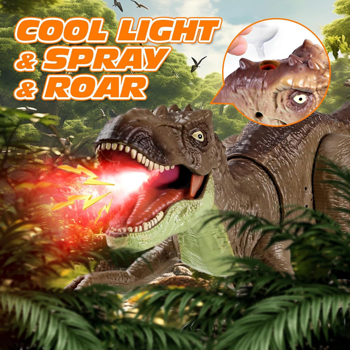 Technock Wiederaufladbares Ferngesteuertes Dinosaurier Spielzeug, Grosser T-Rex Roboter mit 2.4GHz F