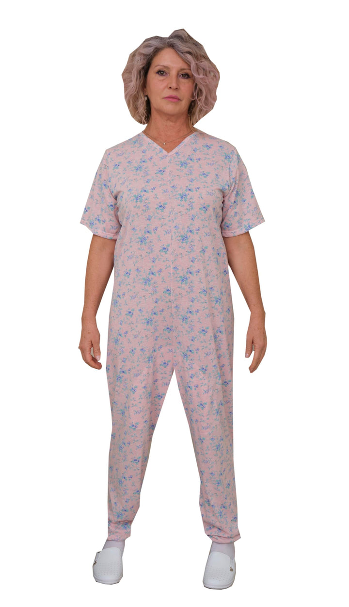 FERRUCCI COMFORT Schlafanzug für Gesundheit, Kurzarm, 1 Reissverschluss, hinten hinten, für den Somm