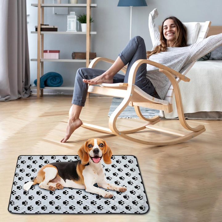 2 Stück Waschbar Haustier-Urinunterlage, 70*100 cm Wiederverwendbare Welpenunterlagen Matte, Hundeto