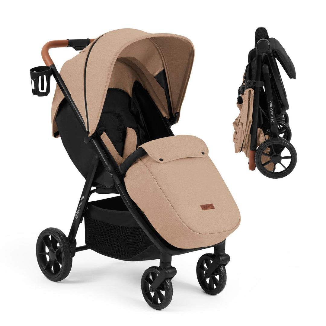 Ickle Bubba Stomp Stride Prime Kinderwagen (Wüste) – Geburt bis 22 kg, extra grosser Sitz, Multi-Ter