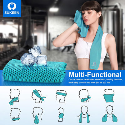 Kühltuch Set, kühlendes Handtuch Kühltücher Hals, Handtuch kühlend, Cooling Towel, Kühltücher Sport,