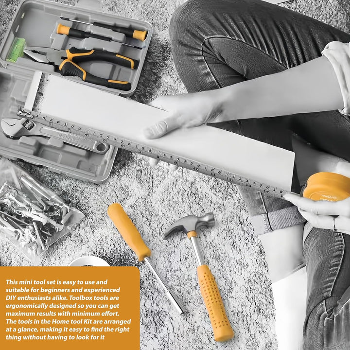 57×24.5×27.5 cm 24 Stück Werkzeugkoffer: Mini Werkzeug Set, Haushaltswerkzeug-Set, Fahrrad Auto Werk