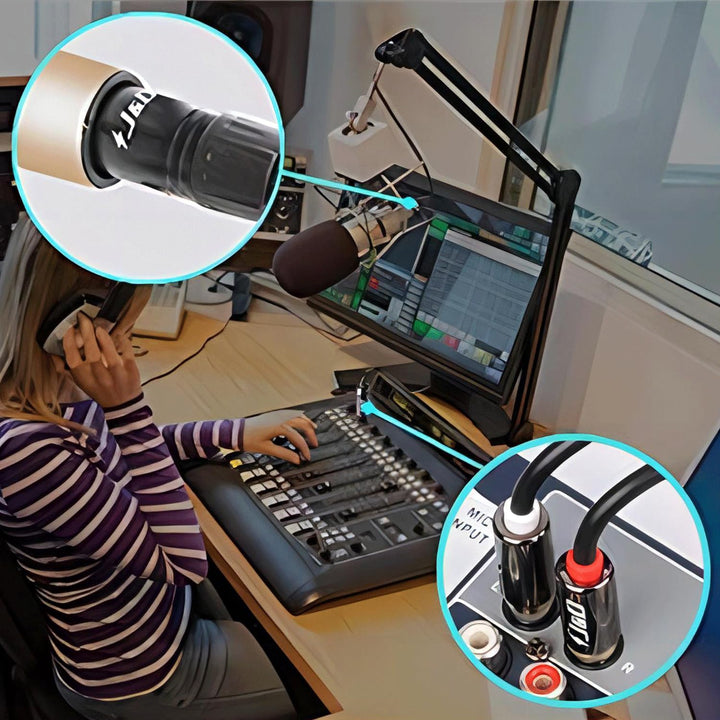 J&D XLR auf Dual-Cinch Y Splitter Patch Kabel, PVC Geschält Unbalanced 2x RCA Männlich zu XLR Weibli