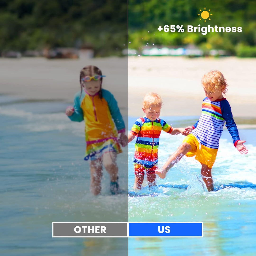 HOPVISION Mini Beamer - 7500 Lumen, 1080p Full HD, LCD, Heimkino/Outdoor, USB & HDMI, Tragbar, 240"