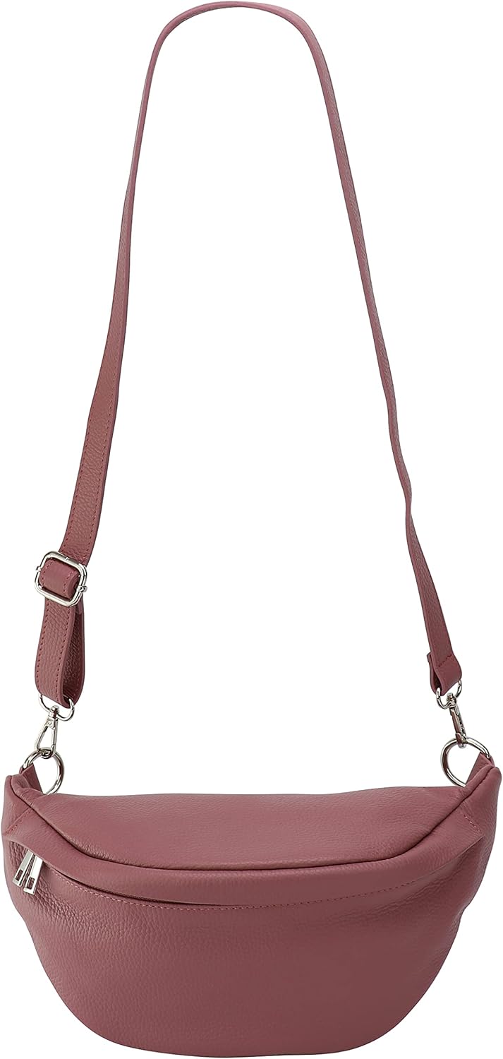 SH Leder ® echt Leder Hüfttasche Damen Herren Unisex Gürteltasche für Festival Reise Bauchtasche mit