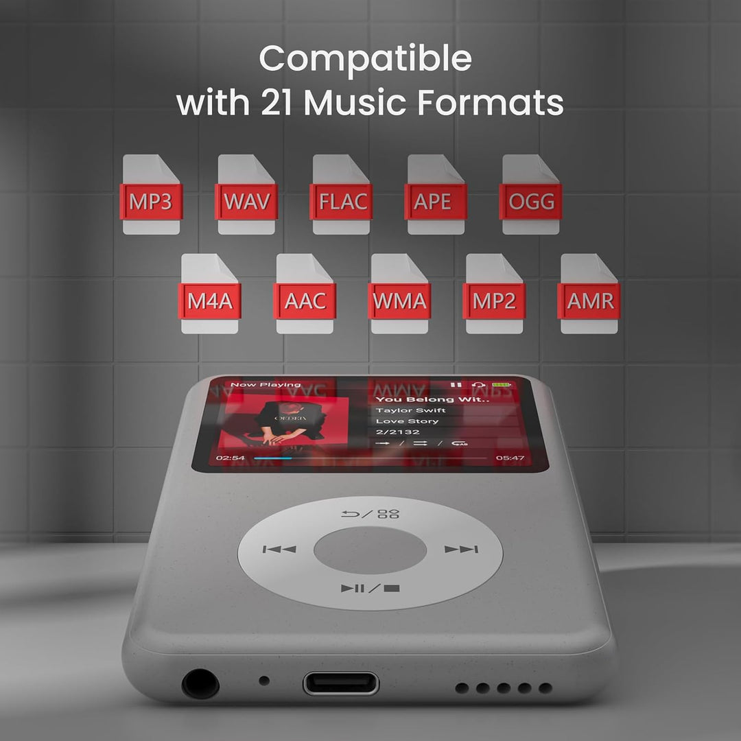 Innioasis Y1 MP3 Player - Zeitlose Klasse: 128 GB, Bluetooth, Video-Player, Hörbücher, FM-Radio und