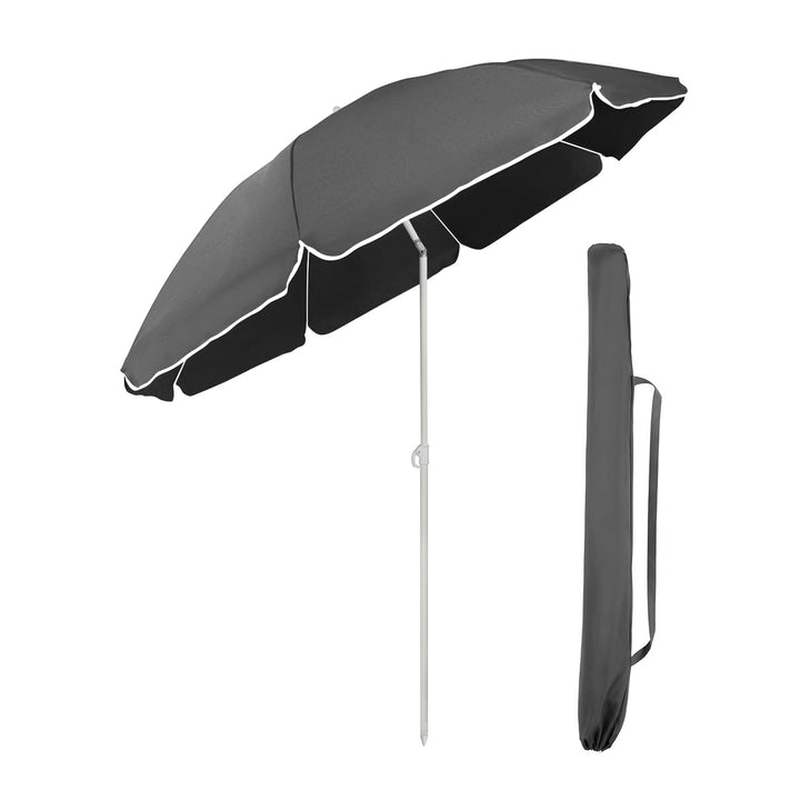 Sekey 160 cm Sonnenschirm Strand mit Schutzhülle für Balkon Garten & Terrasse Neigungswinkel und Höh