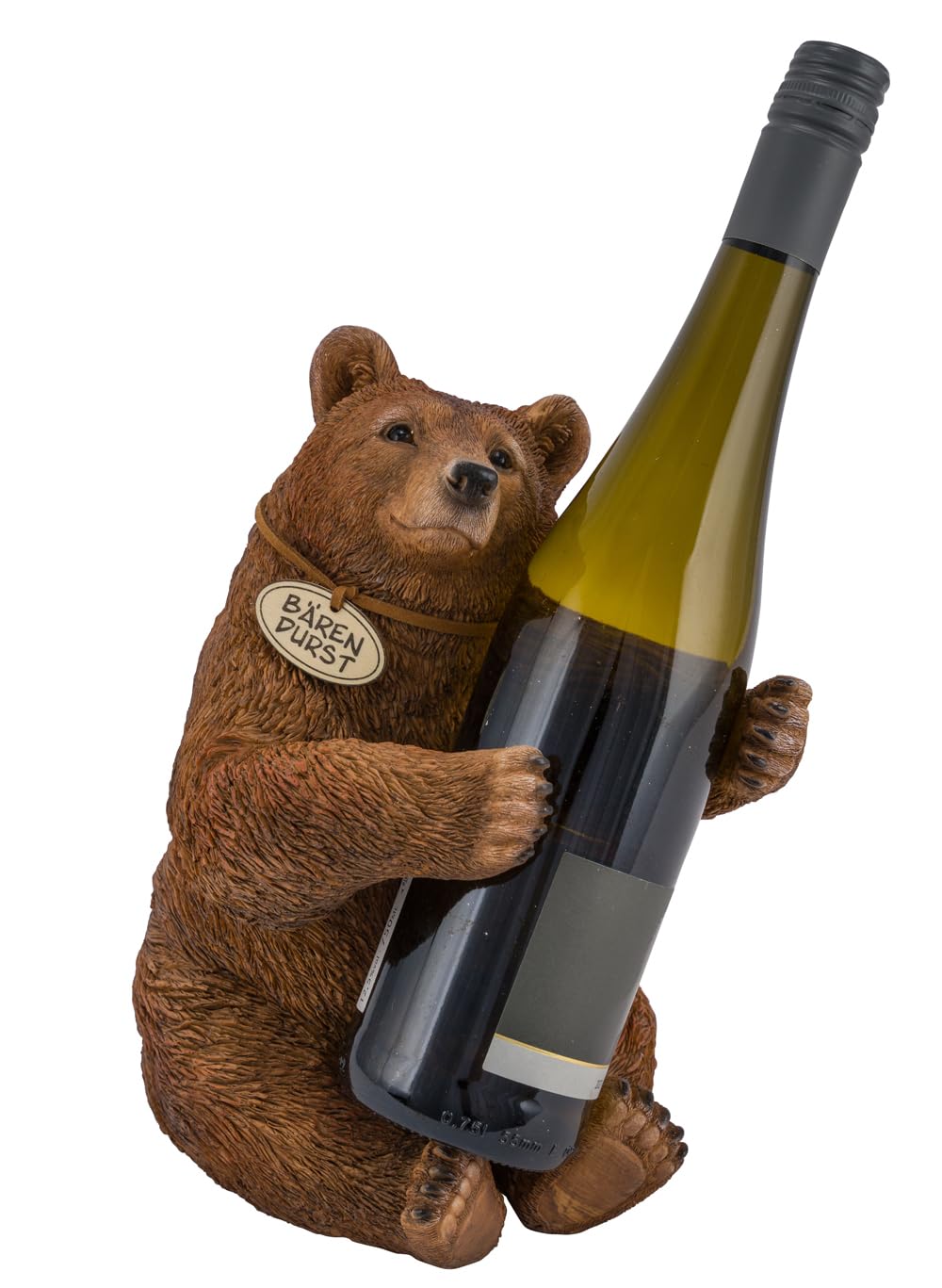 Flaschenhalter Bär, braun (Bärendurst) - Bären Skulptur, Wein Flaschen Halter, Flaschenständer, Gesc