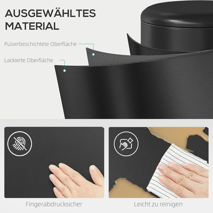 HOMCOM Mülleimer 30L Treteimer Abfalleimer mit Deckel und Fusspedal, Müllbehälter mit Inneneimer, So