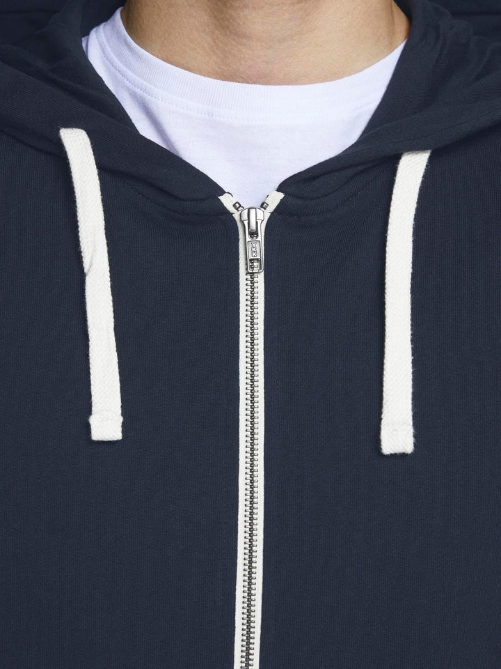 JACK & JONES Herren JJEHOLMEN Sweat Zip Hood NOOS 12136884, Navy Blazer/REG FIT, XXXL