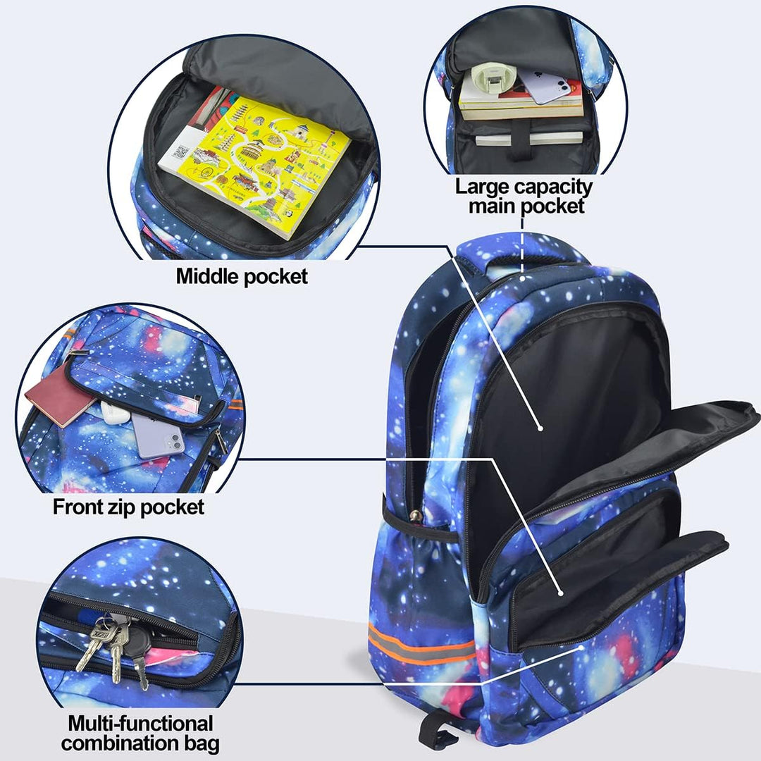 Rucksack mit Rollen Kinder Schulrucksack Teenager Jungen Schultasche Trolley Schulranzen mit Rollen