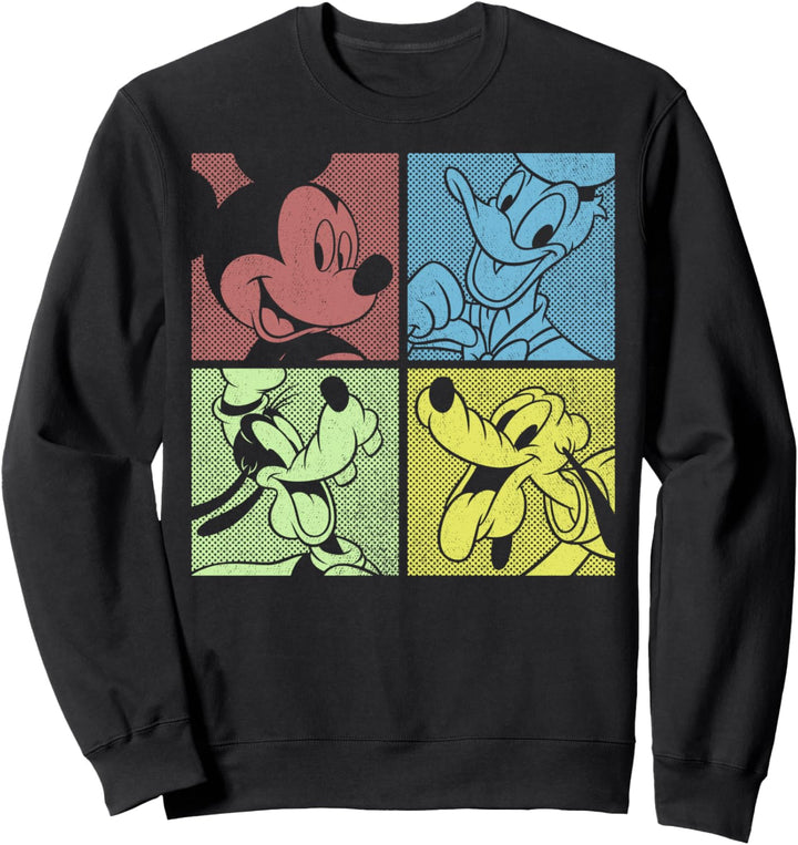 Disney Mickey And Friends Group Shot Happy Portraits Sweatshirt