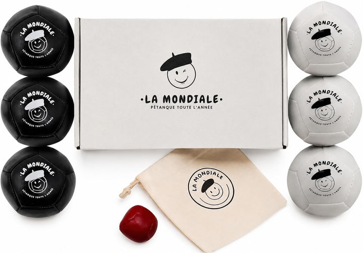 La Mondiale Boccia-Spiel für den Innenbereich – Set mit 6 Kugeln + Zielkugel – für Kinder & Erwachse