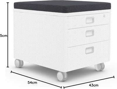 moll Pad, Sitzkissen für die Rollcontainer moll Pro und moll Cubic, abnehmbar und leicht zu reinigen
