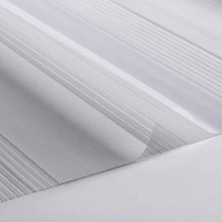 OBdeco Doppelrollo Duo Rollo Klemmfix ohne Bohren B100cm x H130cm(Stoffbreite 96 cm) Weiss für Fenst