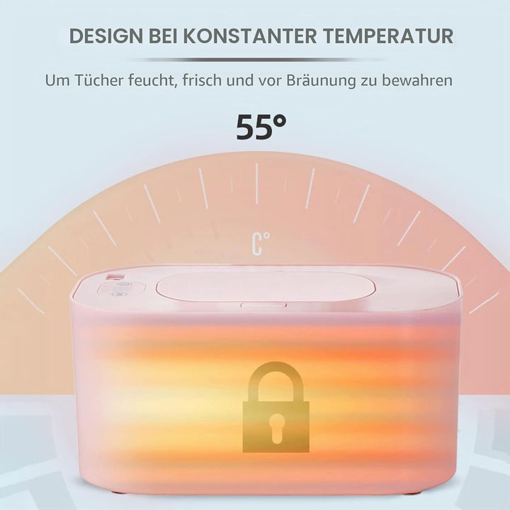 USB Feuchttuchwärmer für Babys, 10 W, 3 Temperaturmodi, Windelwärmer, konstante Temperatur, grosse K