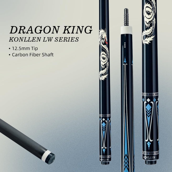 KONLLEN Carbon Fiber Pool Queue Wrapless Dragon Professional (Full Carbon Technology Low Deflection