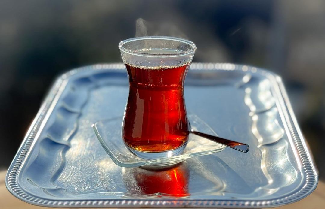 Topkapi - 18-tlg Türkisches Tee-Set Ajda-Sultan, 6 Teegläser, 6 Untersetzer, 6 Teelöffel, Komplett-S