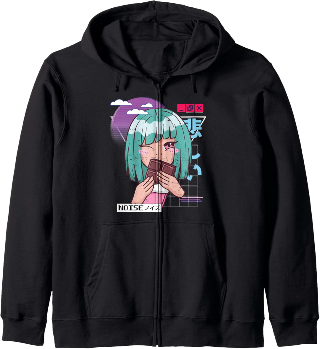 Vaporwave - Kawaii Aesthetic - Japanese Korean - Anime Girl Kapuzenjacke