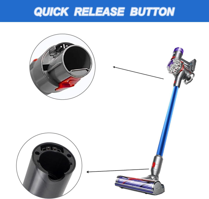 Schnellspanner Verlängerungsrohr kompatibel mit Dyson V7 V8 V10 V11 V15 – 72cm Ersatz Teleskoprohr A