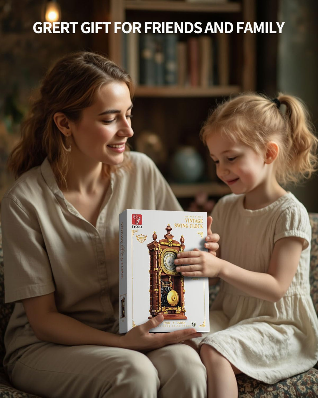 Vintage Wanduhr im klassischen, Stielspielzeug mit echter Uhrfunktion und Handbuch – verbindbares me